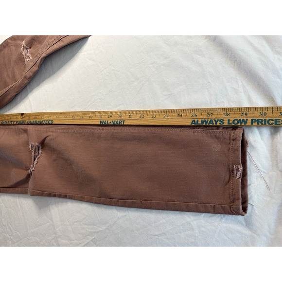 True Craft Jeans Mid Rise Skinny Women's Size 11 Rose Color Distressed - Picture 10 of 12